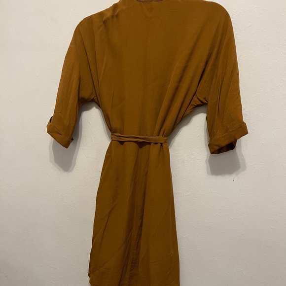 Frank & Oak ochre shirt dress - Picture 4 of 4